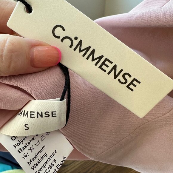 NWT Commense Women's Bow-Strap Mini Sleeveless Dress Pink Size Small Preppy - Picture 5 of 5